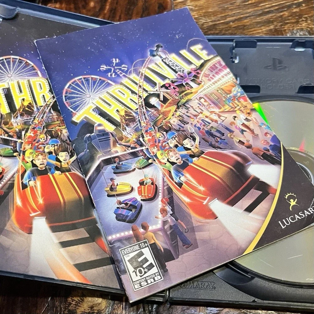 Thrillville Sony PlayStation 2 PS2 Game Roller Coaster Theme Park Tested CIB